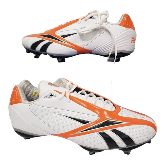 Reebok Equipment NFL Pro BurnerSpd III Low SD3 White/Orange Size Men's 14 - Picture 1 of 7